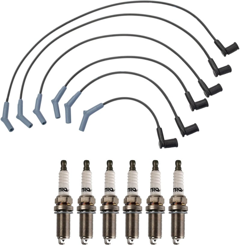 TRQ Spark Plug Kit 6 Piece Iridium Spark Plugs Compatible with 2001-2007 Ford Taurus 2001-2005 Mercury Sable - Image 3